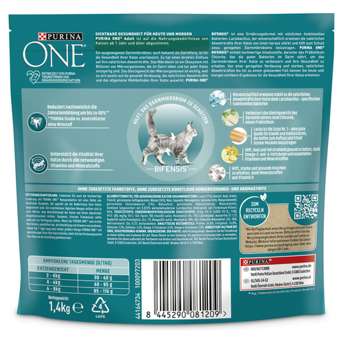 weitere Abbildung Purina One Bifensis Adult reich an Lachs 1,4 kg