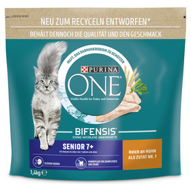 Abbildung Purina One Bifensis Senior 7+ reich an Huhn 1,4 kg