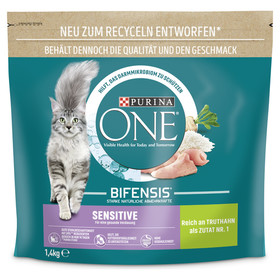 Abbildung Purina One Bifensis Sensitive reich an Truthahn 1,4 kg