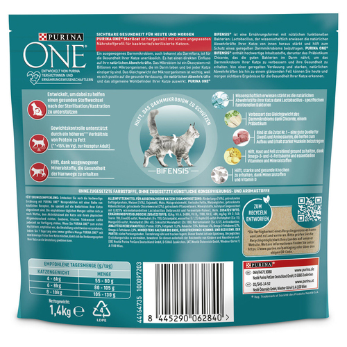 weitere Abbildung Purina One Bifensis Sterilcat reich an Rind 1,4 kg