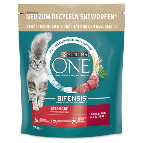 Purina One Bifensis Sterilcat reich an Rind 750 g