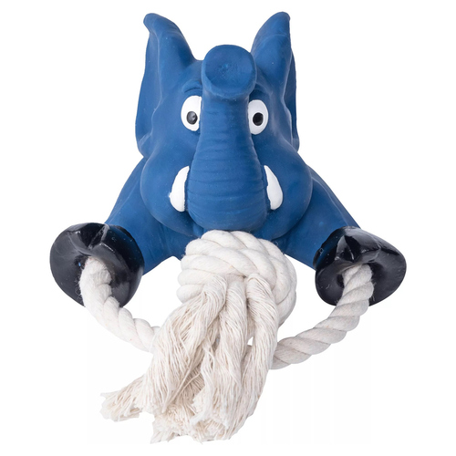 Quapas Toy Fun Latex Elephant with Rope