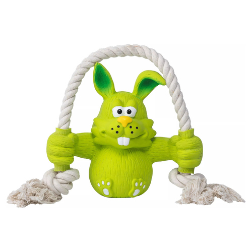 Quapas Toy Fun Latex Rabbit with Rope