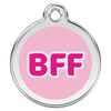 RedDingo Hundemarke mit individueller Gravur BFF pink Abbildung 1