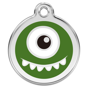 Abbildung RedDingo Hundemarke mit individueller Gravur Monster grn