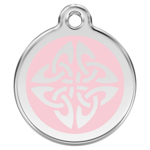 RedDingo Hundemarke mit individueller Gravur Tribal Pfeile pink
