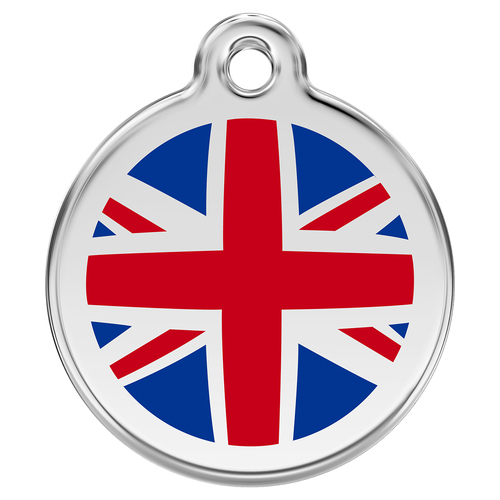 RedDingo Hundemarke mit individueller Gravur UK Flagge