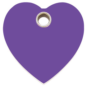 Abbildung RedDingo Kunststoff Hundemarke mit individueller Gravur Herz purple