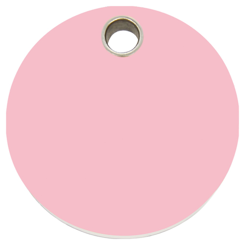 RedDingo Kunststoff Hundemarke mit individueller Gravur Kreis pink