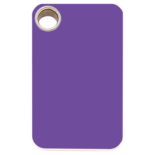 RedDingo Kunststoff Hundemarke mit individueller Gravur Rechteck purple