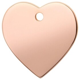 Abbildung RedDingo Titan beschichtete Hundemarke mit individueller Gravur Herz rose