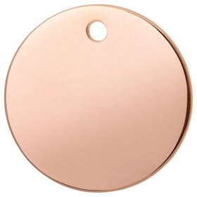 Abbildung RedDingo Titan beschichtete Hundemarke mit individueller Gravur Kreis rose