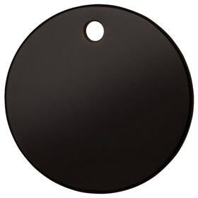Abbildung RedDingo Titan beschichtete Hundemarke mit individueller Gravur Kreis schwarz
