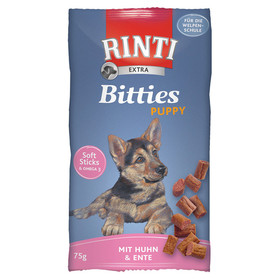 Abbildung Rinti Bitties Puppy mit Huhn & Ente 75 g - 16 Stck