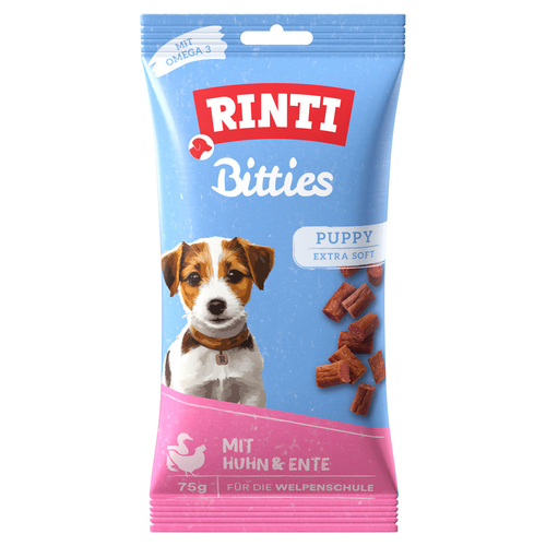 Rinti Bitties Puppy mit Huhn & Ente 75 g - 16 Stück