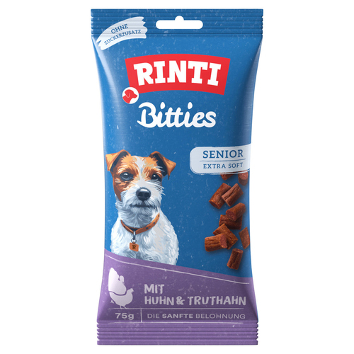 Rinti Bitties Senior mit Huhn & Truthahn 75 g - 16 Stück
