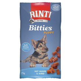 Abbildung Rinti Bitty Puppy mit Huhn & Rind 75 g - 16 Stck