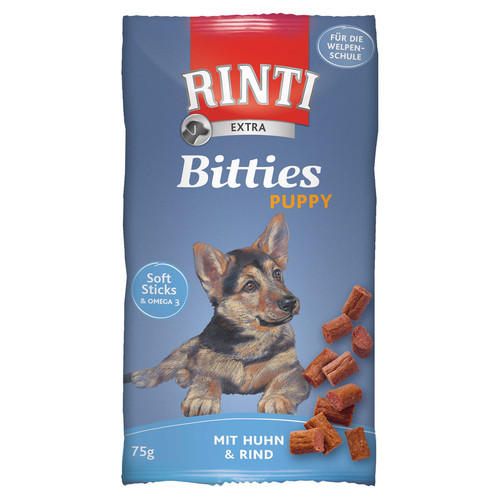 Rinti Bitty Puppy mit Huhn & Rind 75 g - 16 Stück