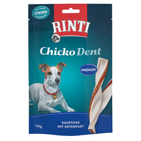 Abbildung Rinti Chicko Dent Kausticks mit Entenfilet Medium 150 g - 9 Stck