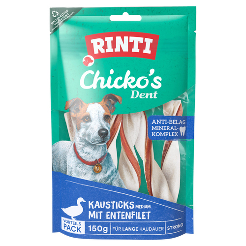 Rinti Chicko Dent Kausticks mit Entenfilet Medium 150 g - 9 Stück
