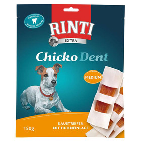 Abbildung Rinti Chicko Dent Kaustreifen mit Huhneinlage Medium 150 g - 9 Stck / Sparpaket
