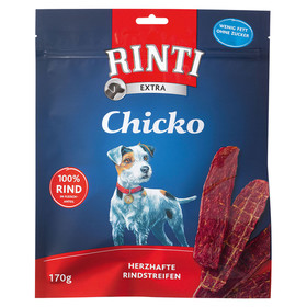 Abbildung Rinti Chicko Herzhafte Rindstreifen 170 g - 9 Stck