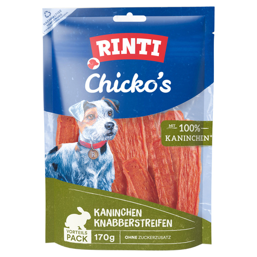 Rinti Chicko Kaninchen Knabberstreifen 170 g - 9 Stück / Sparpaket