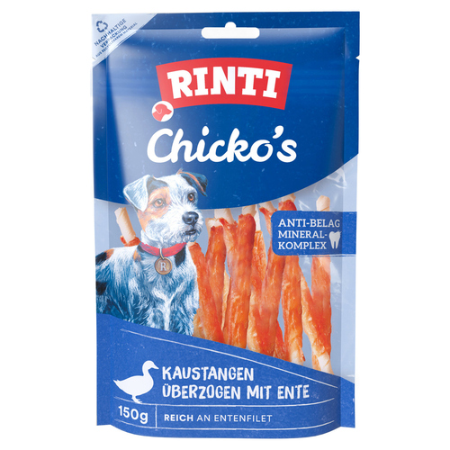 Rinti Chicko Kaustangen klein Rinderhaut überzogen mit Ente 150 g - 9 Stück