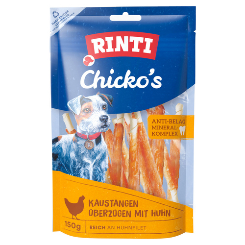 Rinti Chicko Kaustangen klein Rinderhaut überzogen mit Huhn 150 g - 9 Stück