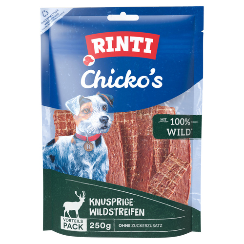 Rinti Chicko Knusprige Wildstreifen 250 g - 9 Stück
