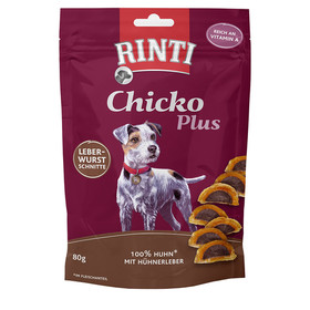 Abbildung Rinti Chicko Plus Leberwurstschnitte 80 g - 12 Stck