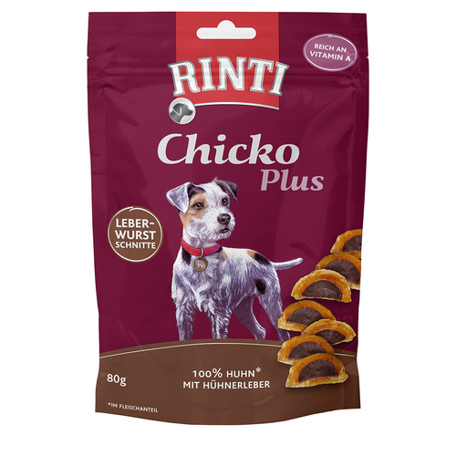 Rinti Chicko Plus Leberwurstschnitte 80 g - 12 Stück