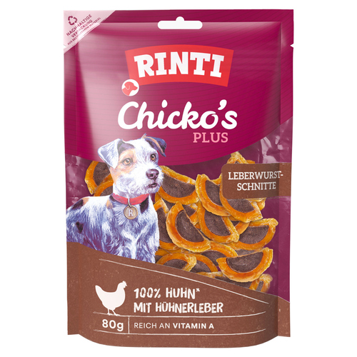 Rinti Chicko Plus Leberwurstschnitte 80 g - 12 Stück