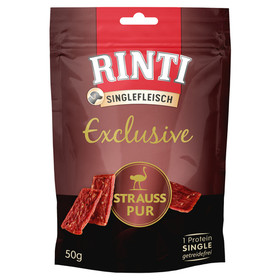 Abbildung Rinti Exclusive Snack Strau pur 50 g - 12 Stck