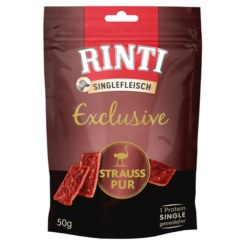 Rinti Exclusive Snack Strauß pur 50 g - 12 Stück