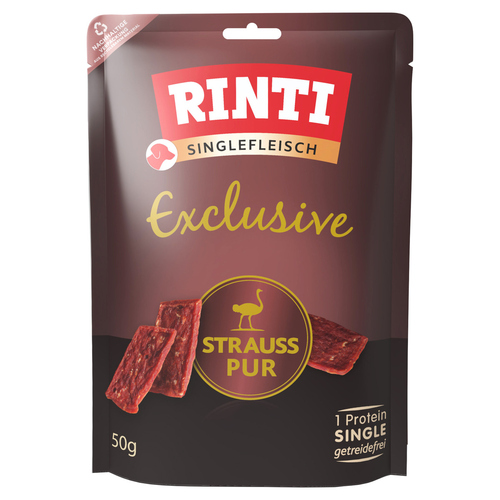 Rinti Exclusive Snack Strauß pur 50 g - 12 Stück
