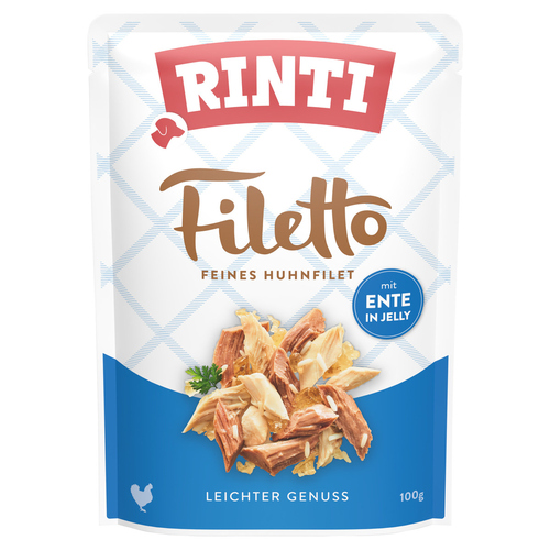 Rinti Filetto Jelly mit Huhn & Ente 100 g - 24 Stück
