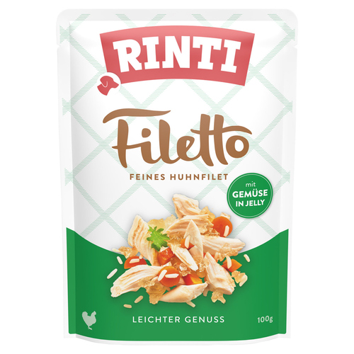 Rinti Filetto Jelly mit Huhn & Gemüse 100 g - 24 Stück