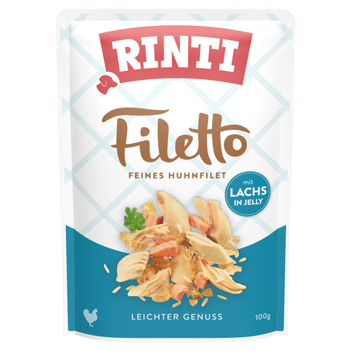 Rinti Filetto Jelly mit Huhn & Lachs 100 g - 24 Stück