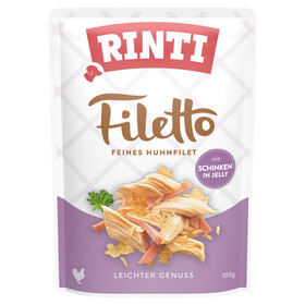 Abbildung Rinti Filetto Jelly mit Huhn & Schinken 100 g - 24 Stck