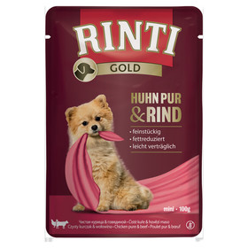 Abbildung Rinti Gold Huhn Pur & Rind 100 g - 10 Stck