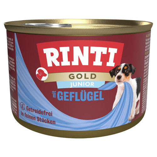 Rinti Gold Junior mit Geflügelhäppchen 185 g - 12 Stück