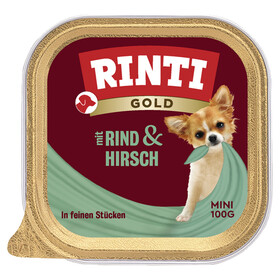 Abbildung Rinti Gold Mini mit Rind & Hirsch 100 g - 16 Stck