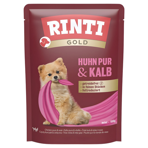 Rinti Gold Pouchbeutel Huhn Pur & Kalb 100 g - 10 Stück
