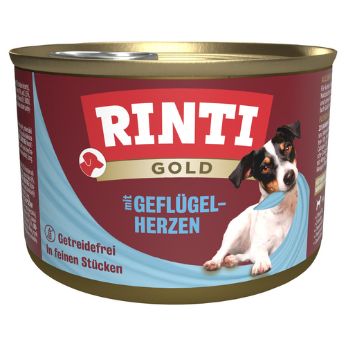 Rinti Gold mit Geflügelherzen 185 g - 12 Stück