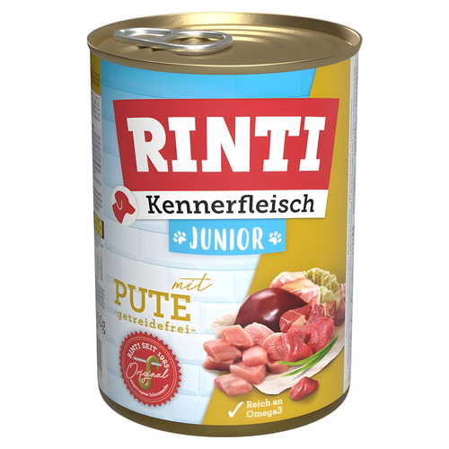 Rinti Kennerfleisch Junior Pute 400 g - 12 Stück