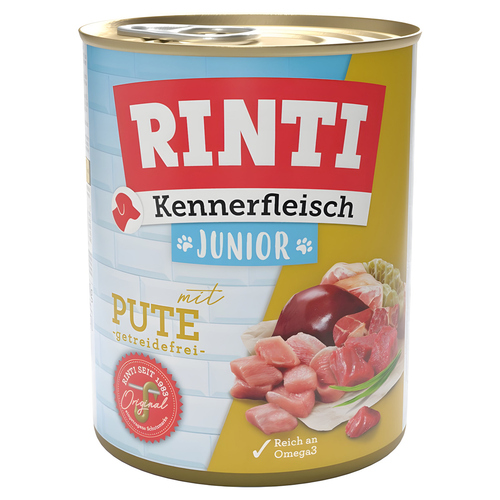 Rinti Kennerfleisch Junior Pute 800 g - 12 Stück