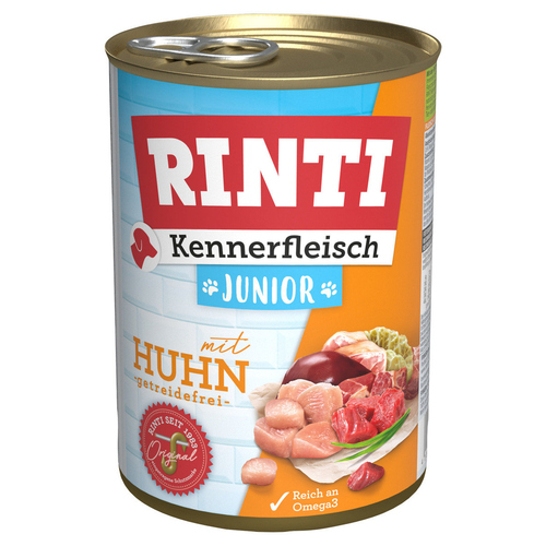 Rinti Kennerfleisch Junior mit Huhn 400 g - 12 Stück