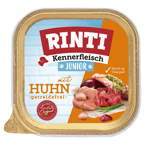 Rinti Kennerfleisch Plus Junior mit Huhn 300 g - 9 Stück