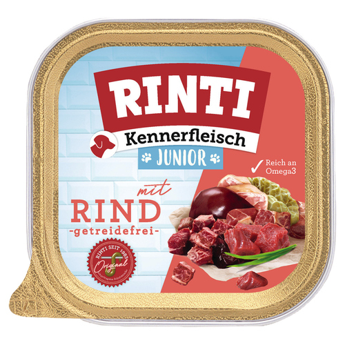 Rinti Kennerfleisch Plus Junior mit Rind 300 g - 9 Stück